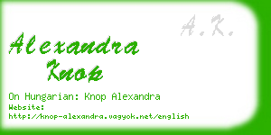 alexandra knop business card